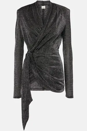 Isabel Marant Cinay lamÃ© wrap top