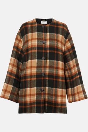 Chloé ChloÃ© Checked wool and silk coat