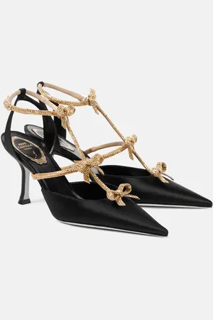 RENE CAOVILLA Caterina 80 embellished satin pumps