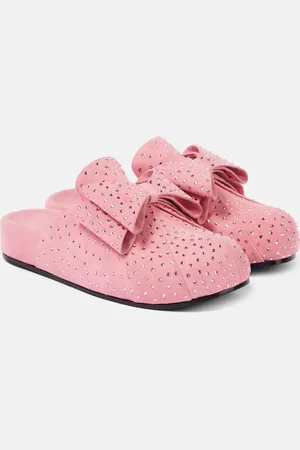 Mach & Mach Le Cadeau embellished suede clogs