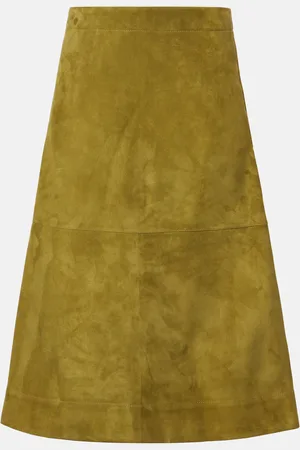 Bottega Veneta Suede midi skirt