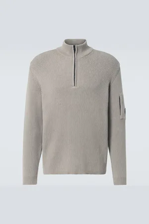 C.P. Company Lens cotton-blend half-zip sweater