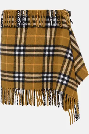 Burberry Check wool and cashmere miniskirt