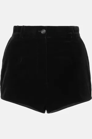 Dolce & Gabbana High-rise cotton and silk velvet shorts