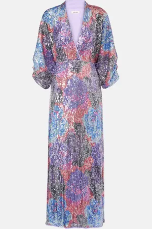 Diane von Furstenberg Jessel sequined multicolored maxi dress