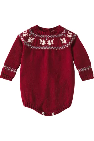 La Coqueta Baby Fair Isle wool bodysuit