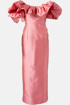 ALÉMAIS AlÃ©mais Ruffled off-shoulder gown