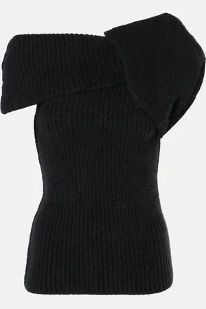Rick Owens Porterville asymmetric wool-blend top