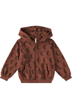 Rylee + Cru Moons zip-up cotton-blend hoodie