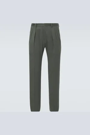 BRIONI Elba silk and cashmere gabardine straight pants
