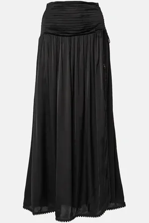 POUPETTE ST BARTH Carla satin maxi skirt