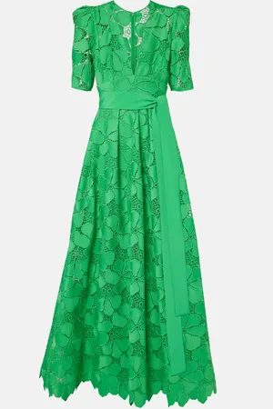 Elie saab MacramÃ© belted gown