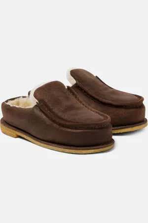 J.W.Anderson Shearling-lined suede mules