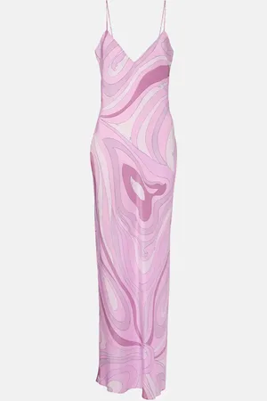 Puccini Marmo crÃªpe de chine silk gown