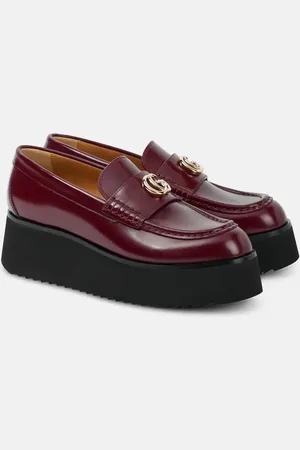 Gucci GG leather platform loafers