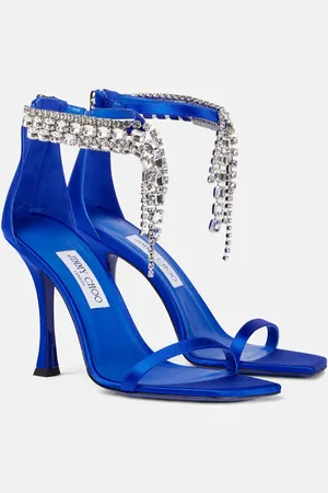 Jimmy Choo Verity 100 embellished satin sandals