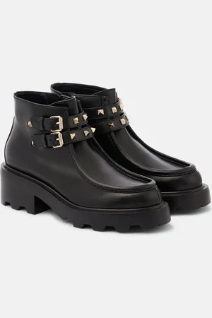 VALENTINO GARAVANI Rockstud leather ankle boots