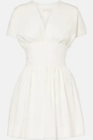FAITHFULL THE BRAND Gathered cotton minidress