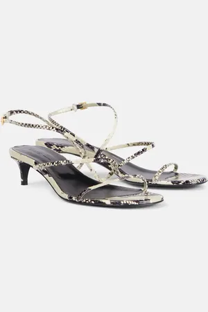 Khaite Loop 35 snake-effect leather sandals