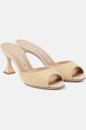 Manolo Blahnik Jadara 70 raffia mules