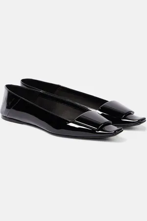 Saint Laurent Poppy patent leather ballet flats