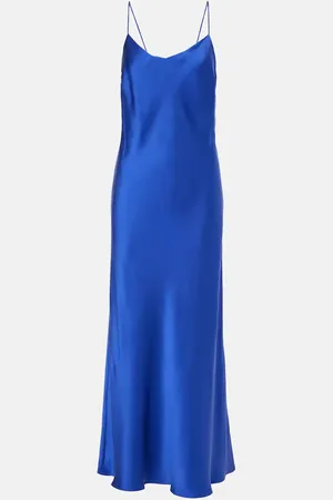 ASCENO Lyon silk charmeuse slip dress