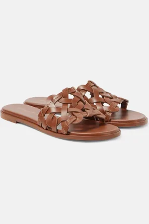 Gianvito Rossi Amalfi leather slides