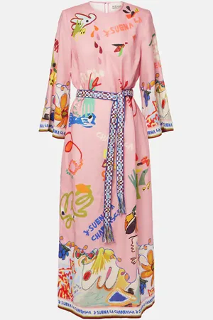 ALÉMAIS AlÃ©mais La Charrasca printed linen midi dress