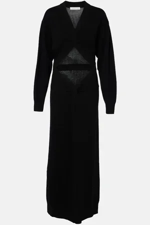 CHRISTOPHER ESBER Gathered cutout wool and cashmere maxi dress
