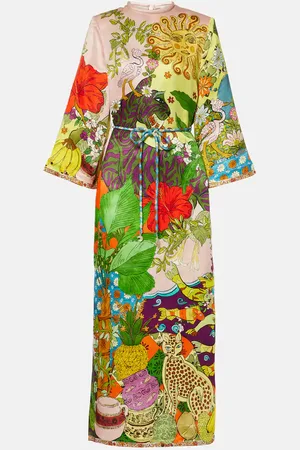 ALÉMAIS AlÃ©mais Tiger silk-blend midi dress