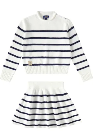 Ralph Lauren Striped cotton sweater and skirt set