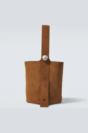 Loewe Pebble Large suede tote bag
