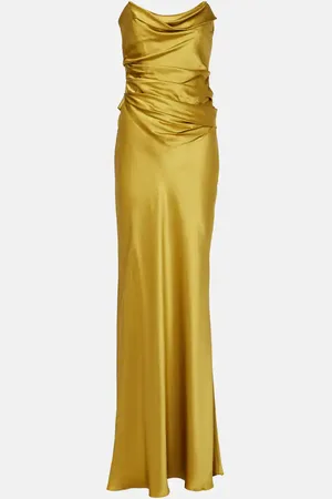 The Sei Silk satin bustier gown