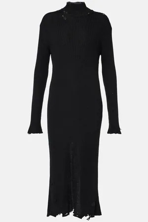 Balenciaga Wool-blend midi dress