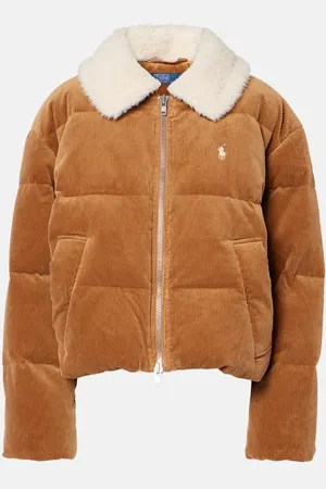 Ralph Lauren Faux fur-trimmed corduroy down jacket