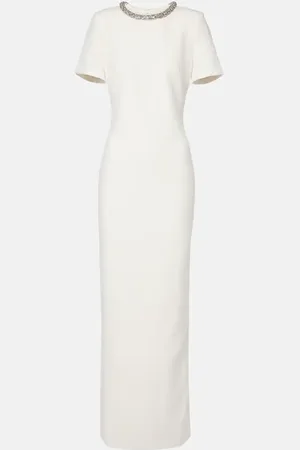 Roland Mouret Embellished crÃªpe gown