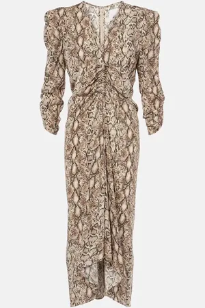 Isabel Marant Albini printed silk-blend midi dress