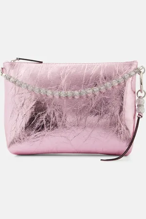 Jimmy Choo Callie Small metallic leather clutch