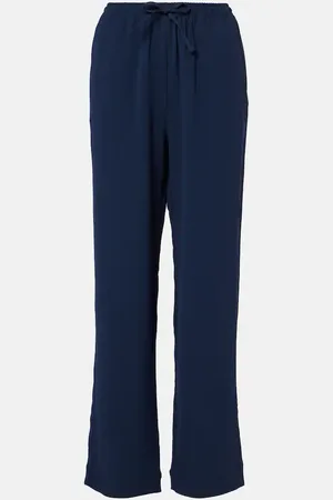 ASCENO Aurelia crÃªpe straight pants