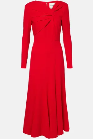 Roland Mouret Gathered cady midi dress