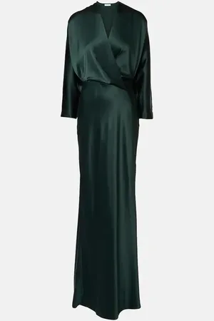 The Sei Silk satin wrap gown
