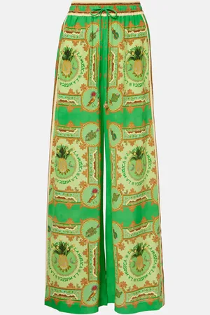 ALÉMAIS AlÃ©mais La Musica printed silk palazzo pants