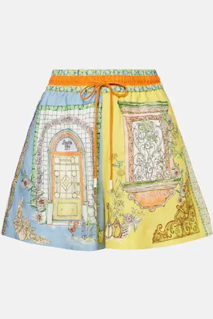 ALÉMAIS AlÃ©mais Monte printed high-rise linen shorts