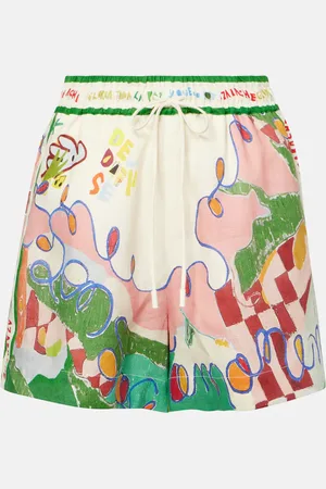 ALÉMAIS AlÃ©mais Nadia printed high-rise linen shorts