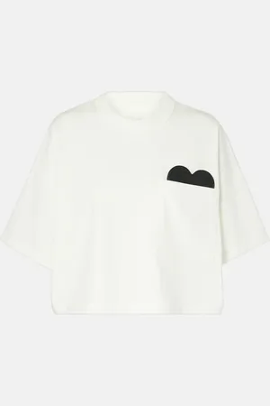 Bottega Veneta Heart-detail cropped jersey T-shirt