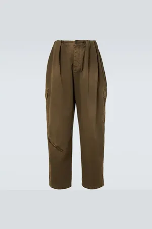 Loewe Balloon leather-trimmed cargo pants