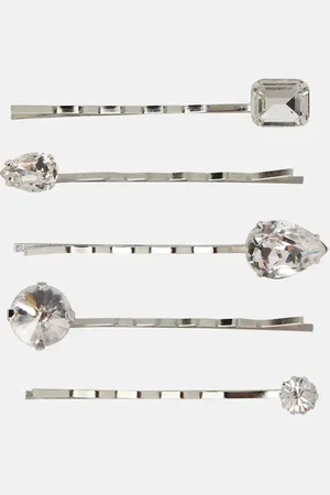 Jennifer Behr Raquel embellished set of 5 bobby pins