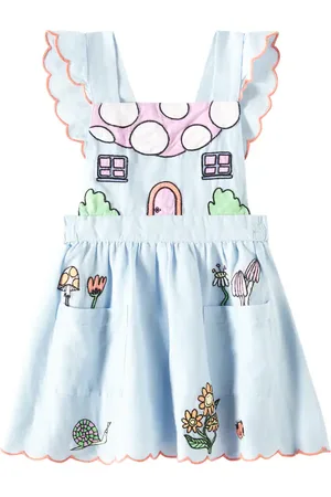 Stella McCartney Embroidered linen and cotton dress