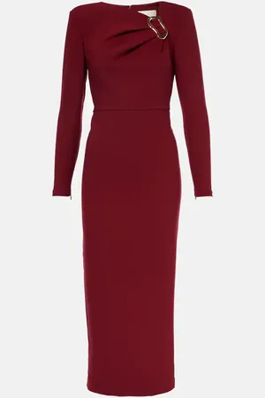 Roland Mouret Long-sleeved crÃªpe midi dress