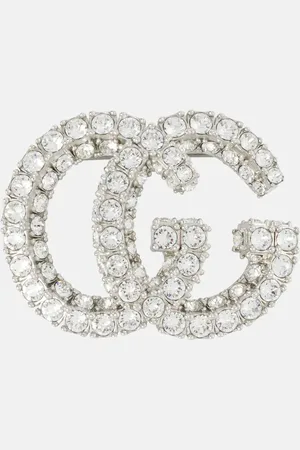 Gucci GG Marmont crystal-embellished brooch